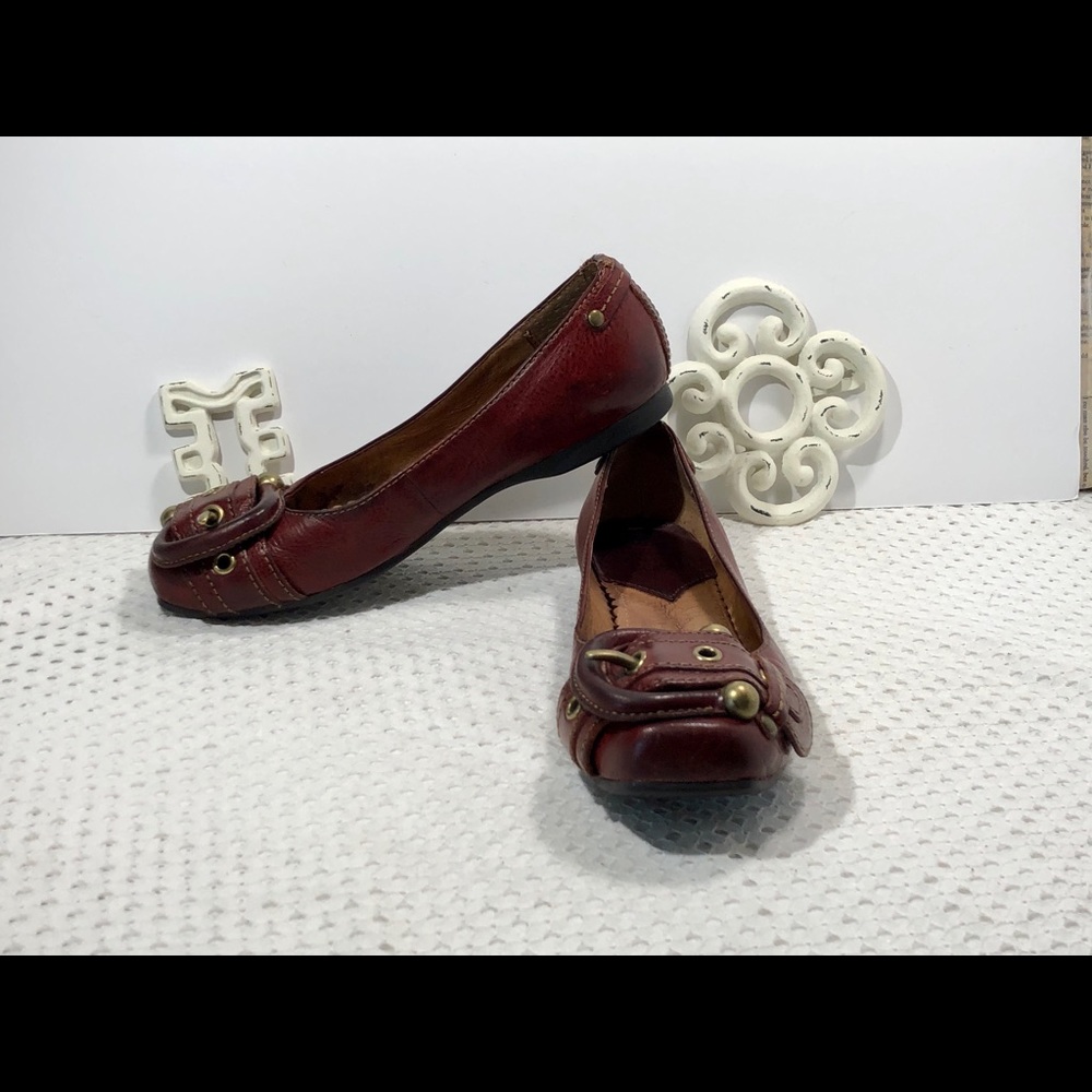 Frye Megan Buckle Flats